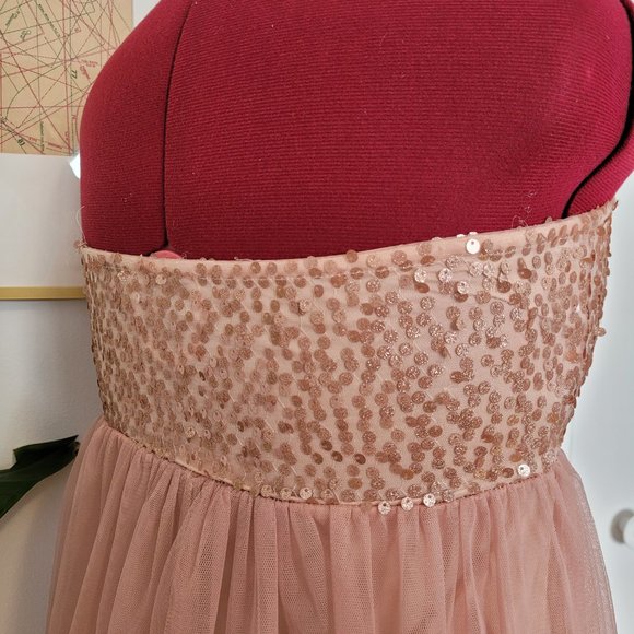 ONLY Pink Sequined Mini Dress Size Medium - Picture 4 of 6